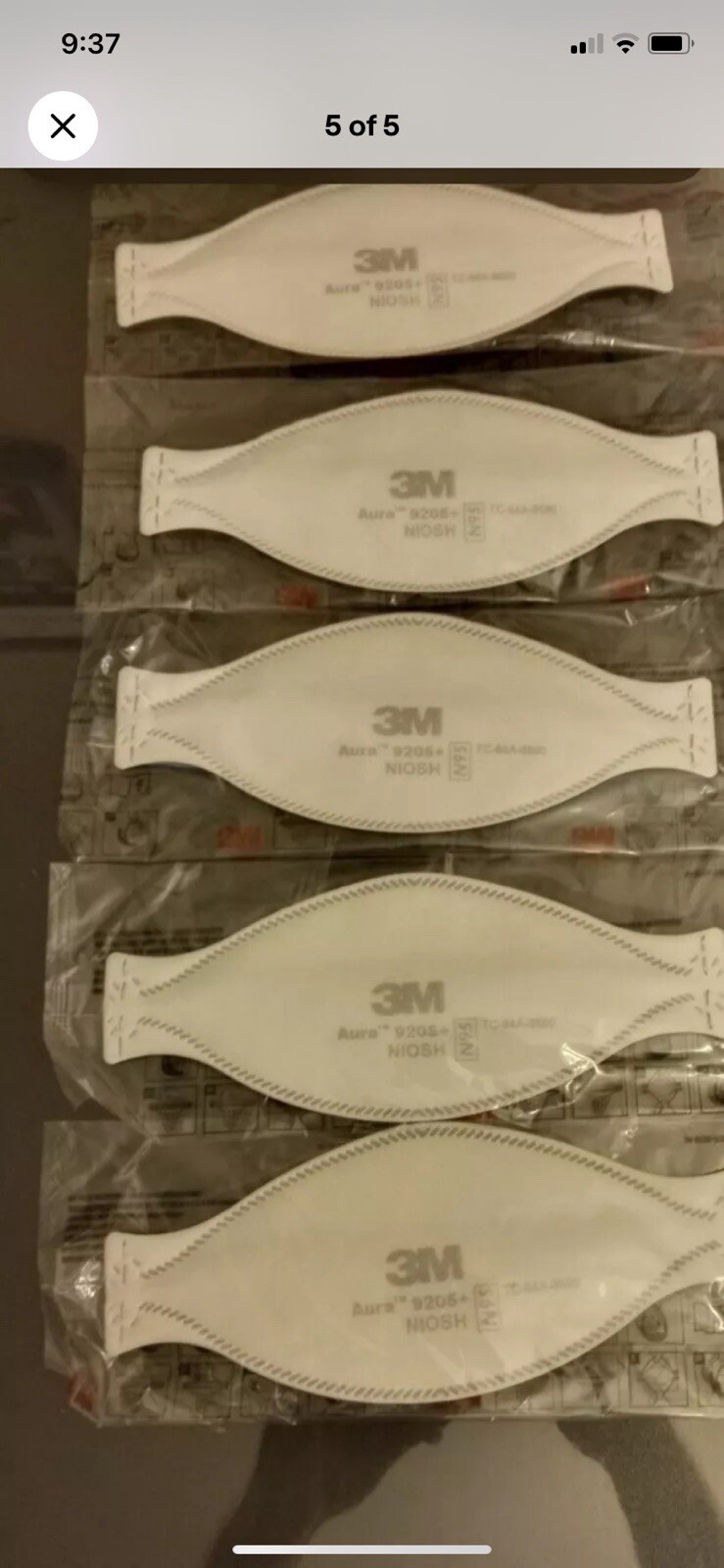 3M Aura 9205 N 95 Particulate Respirator Face Mask – White (20 Pack)
