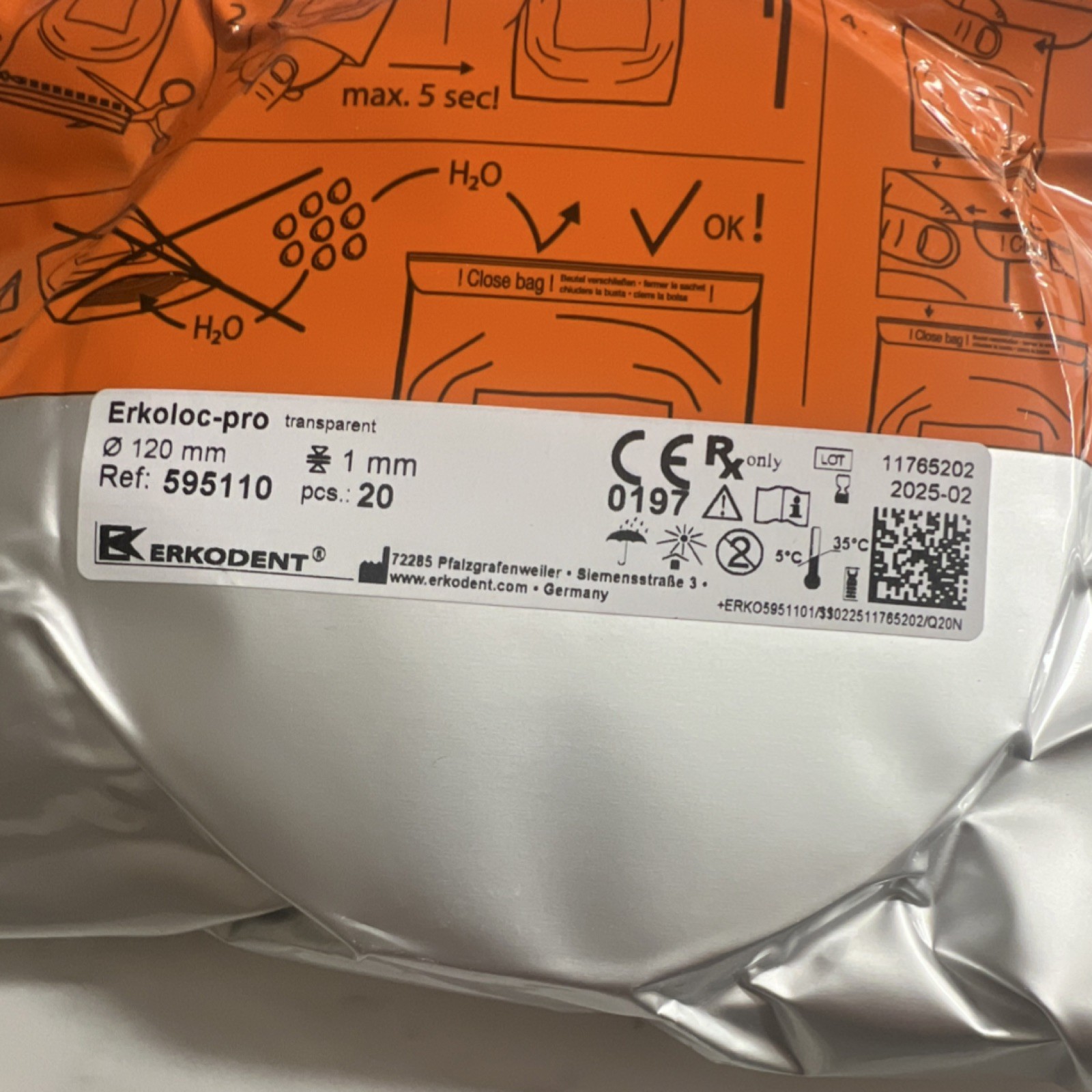 Erkodent Erkoloc-pro Transparent Foils & MPN 595110