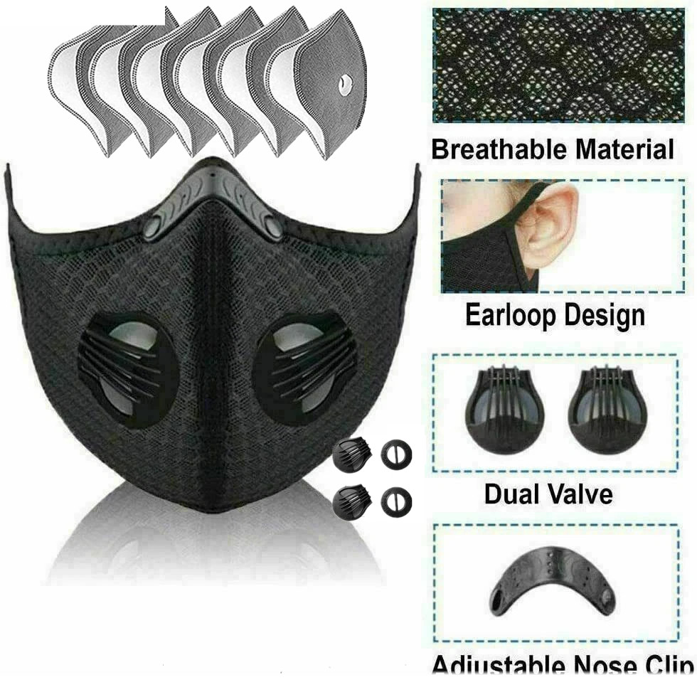 Washable Reusable Half Face Shield Respirator Dust Mask Anti Pollution Facepiece