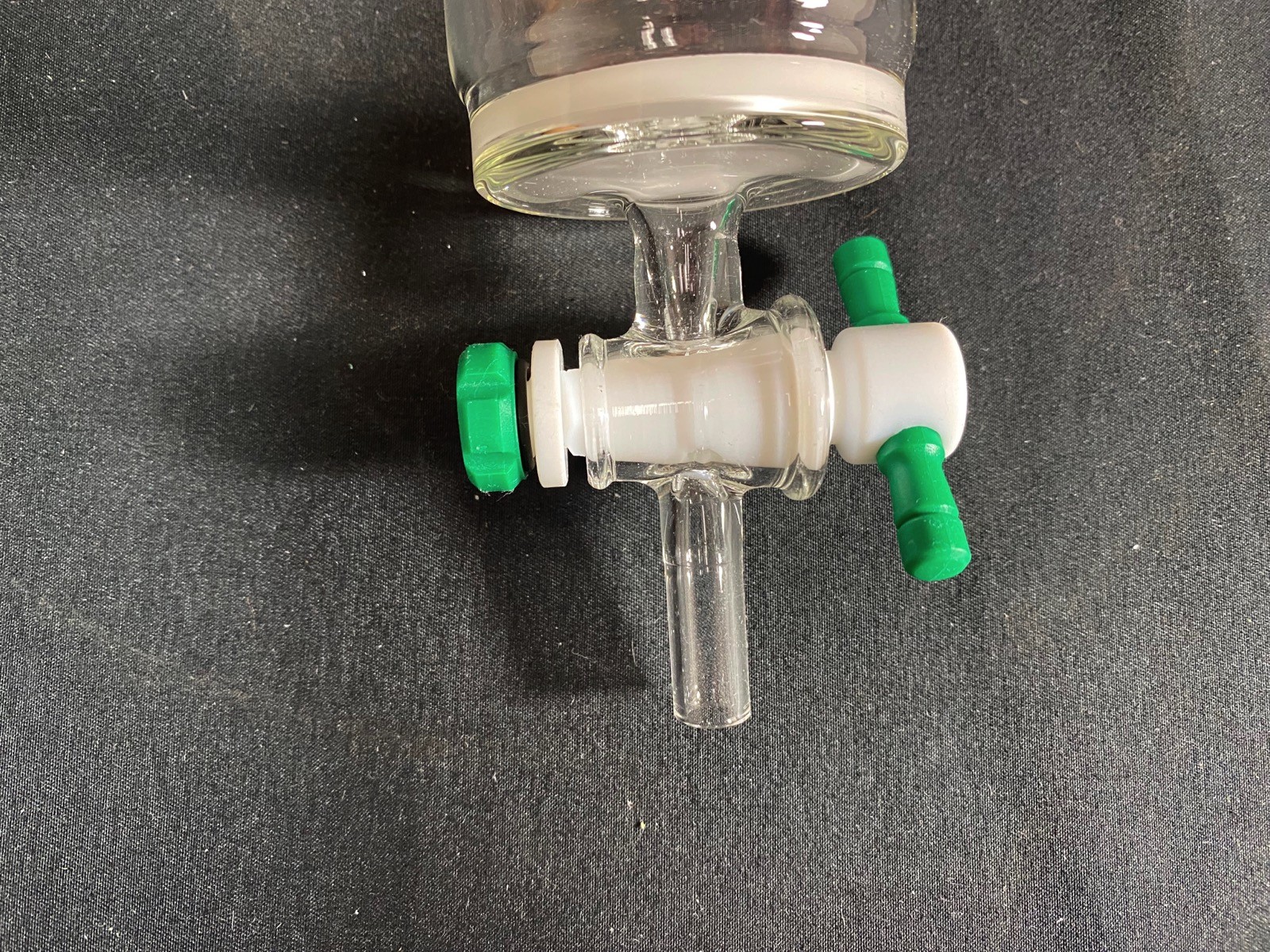 CHEMGLASS 200mL 24/40 4mm TEF STPK F Frit Solid Phase Peptide Synthesis Vessel