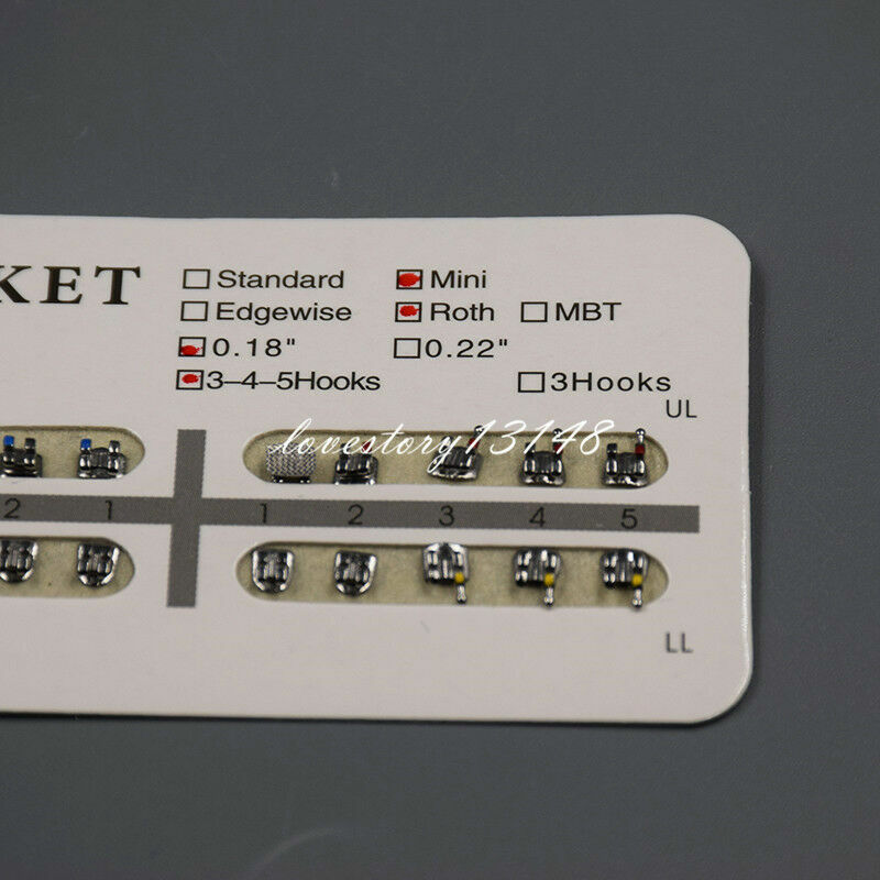 10/20/50 Packs Metal Separable Dental Orthodontic Mini 018/022 Bracket Hook