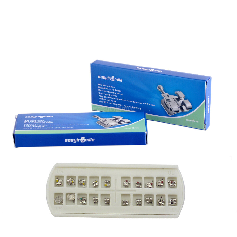 5Pack Dental Orthodontic Brackets MBT/Roth 022 3/345Hook Mini Metal Teeth Braces