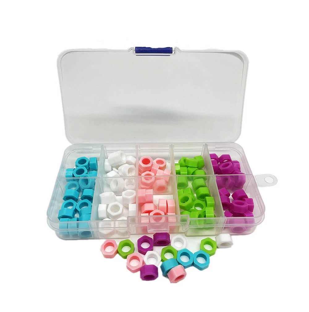 100 Pcs/Box Dental Mixed Color Code Ring Plain Color Instrument Large Size 1 Box