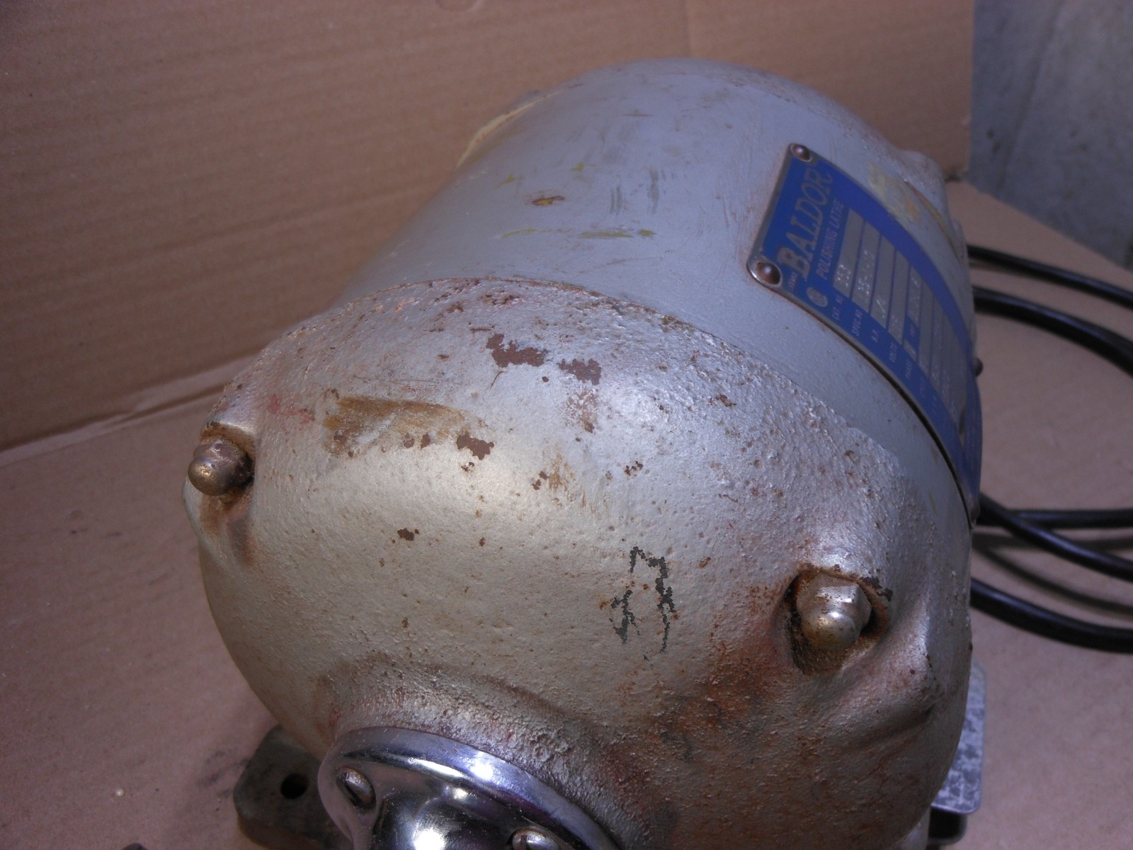 Baldor Dental Lab Jewler Polishing Lathe / Motor Model 353 1/4 HP 2 Speed