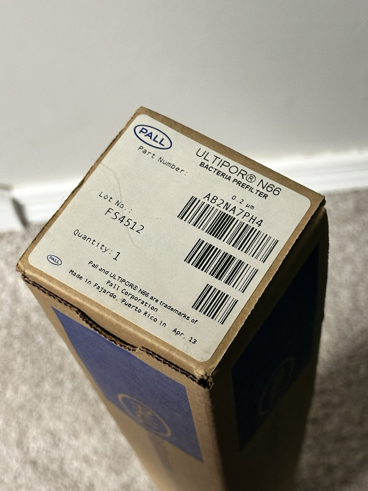 Pall Ultipor N66 AB2NA7PH4 Membrane Filter Cartridge 0.2um