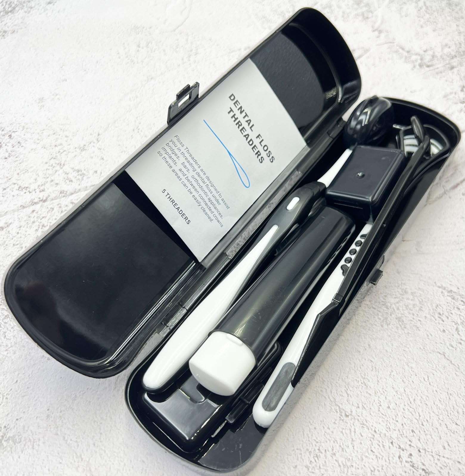 HRASY Portable Orthodontic Oral Care Kit for 1 Count (Pack of 8), Black
