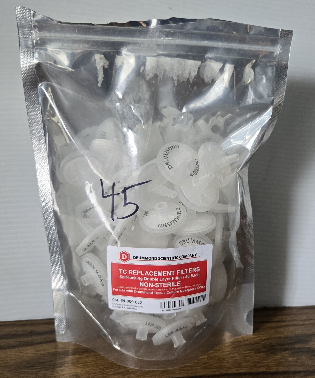 Drummond 4-000-052 Self-Locking Double Layer Filter 4-000-051 45 Pack