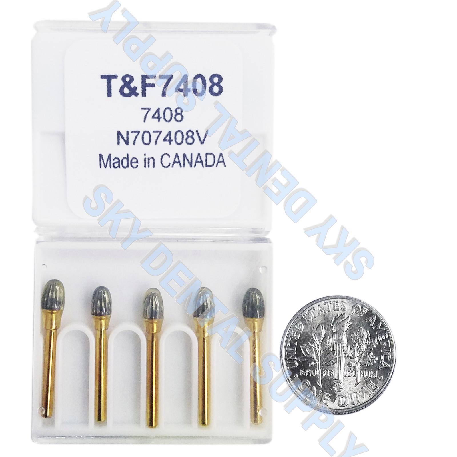 T&F CARBIDE Burs FG7404 TRIMMING & FINISHING Made in Canada 12BLADE (100-10)/pk