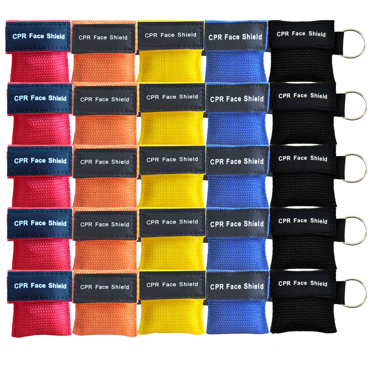 1000 Pcs/pack CPR MASK KEYCHAIN WITH CPR FACE SHIELD AED 5 COLORS NEW