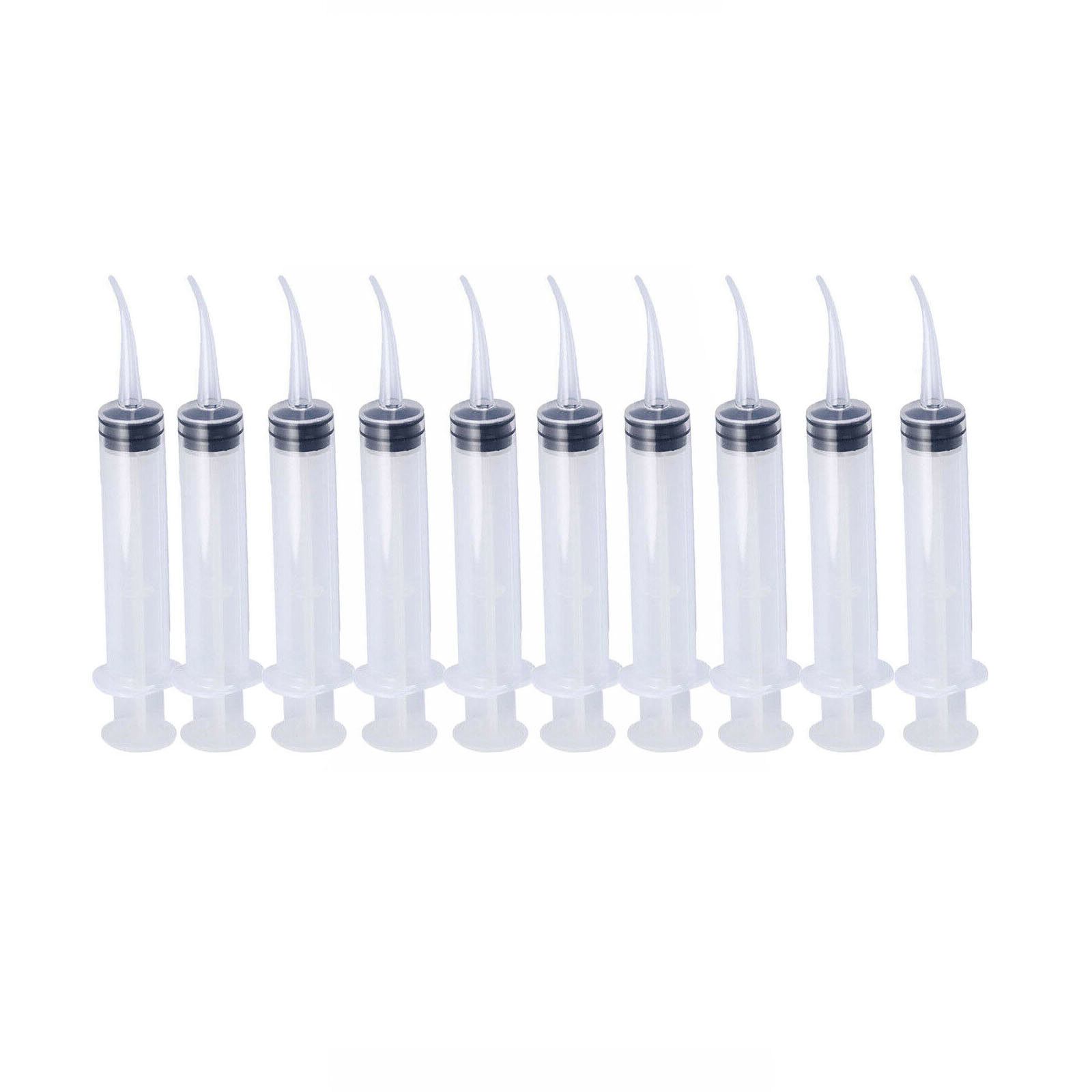 50 pcs Dental Disposable Curved Tip Utility Irrigation Syringes 12ml
