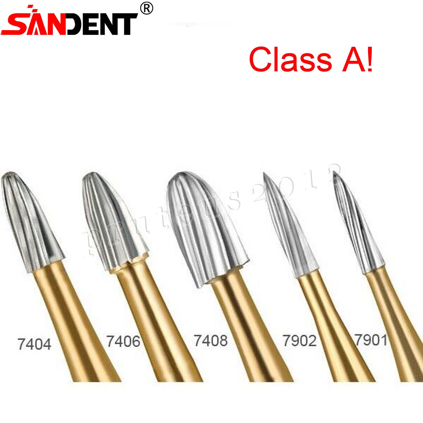 5/10Pcs Dental Carbide Trimming & Finishing Burs FG7404/7406/7408/7901/7902/7903