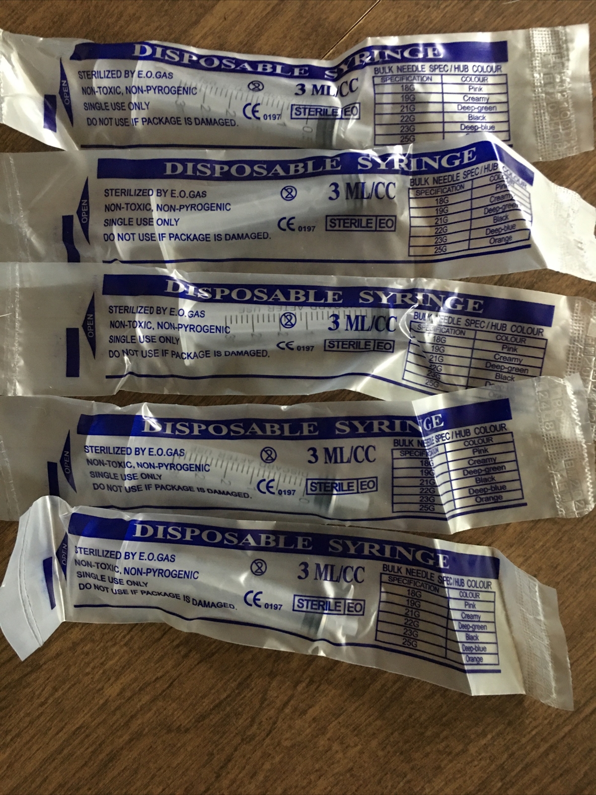 Disposable Syringes 18 Ct: Mixed Lot: 10ml~5ml~3ML~1ml Individually Sealed Pkgs
