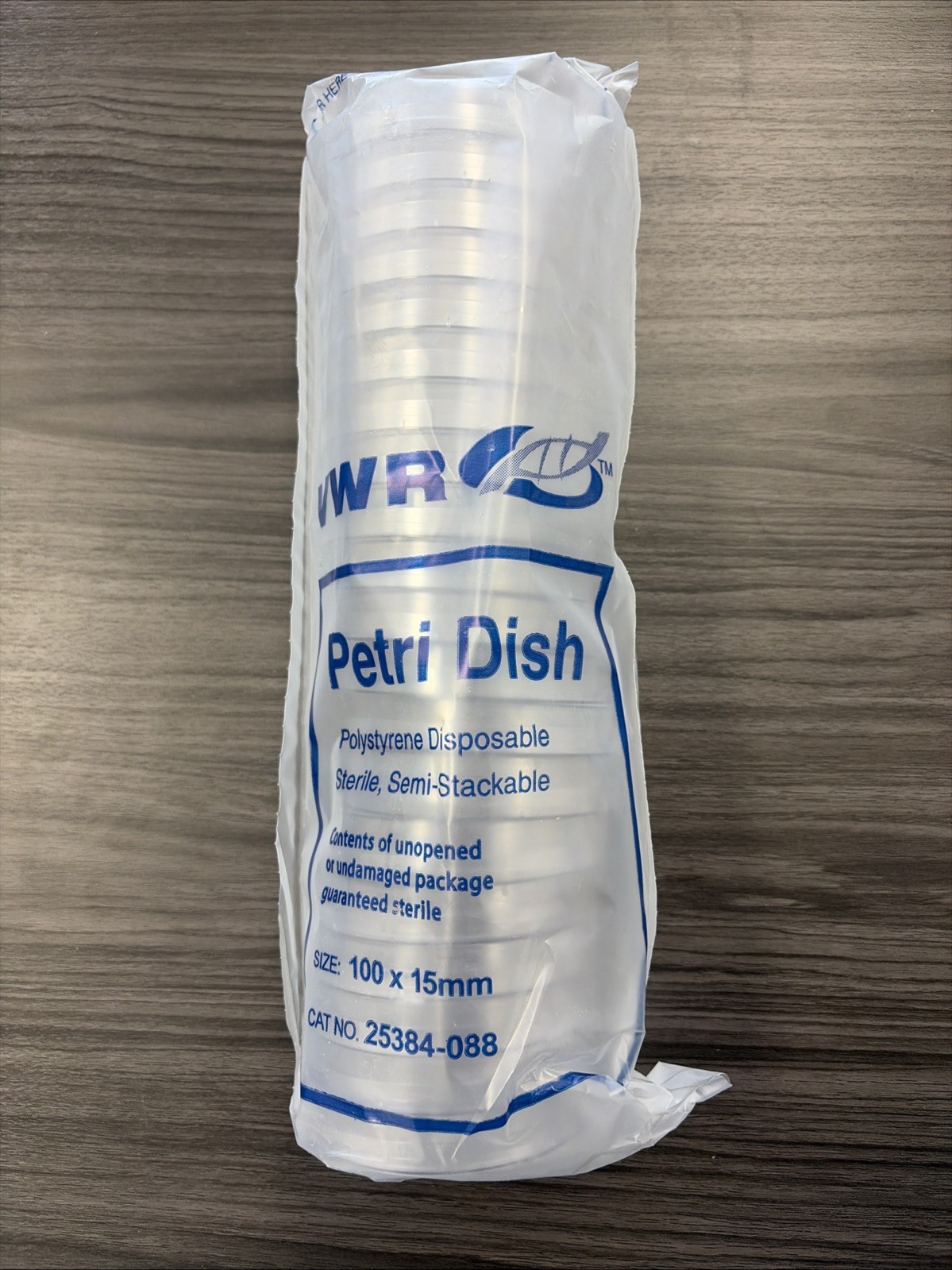 VWR 25384-088 Petri Disk Polystyrene Disposable Sterile, 100x15mm (20 PK)