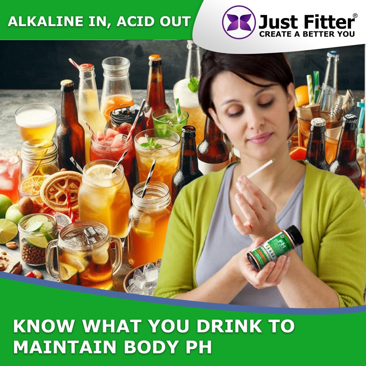 Just Fitter Alkaline Water pH Test Strips. Testing Kit for Home Drinking…