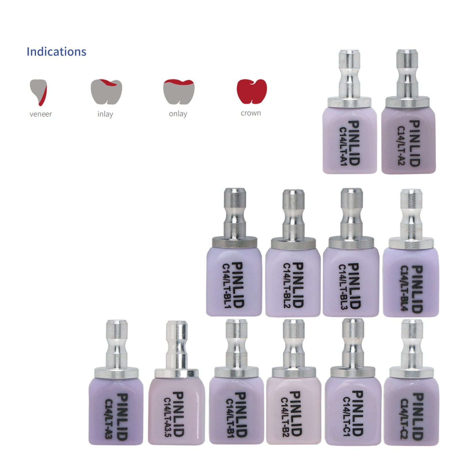 Dental Porcelain Ceramic Lithium Disilicate Blocks IPS E.Max CAD CEREC InLab