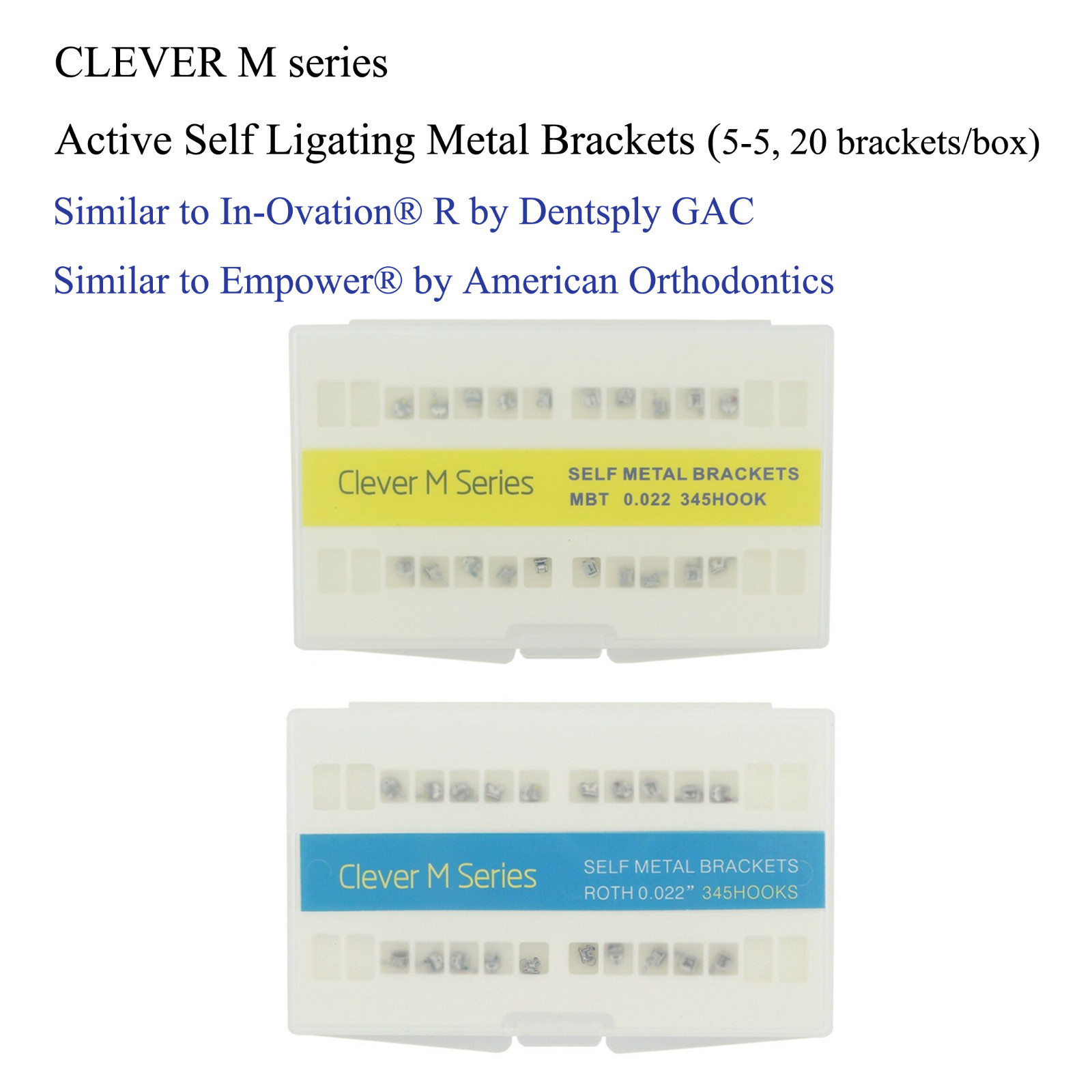 Dental Orthodontic Bracket Metal Braces Mini Standard Roth MBT 022 018 Damon Q