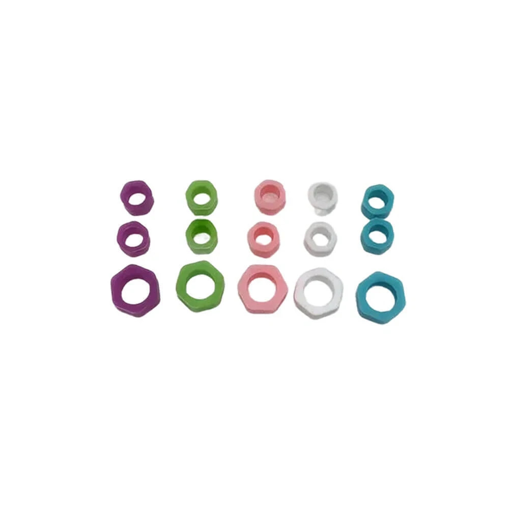 100 Pcs/Box Dental Mixed Color Code Ring Plain Color Instrument Large Size 1 Box