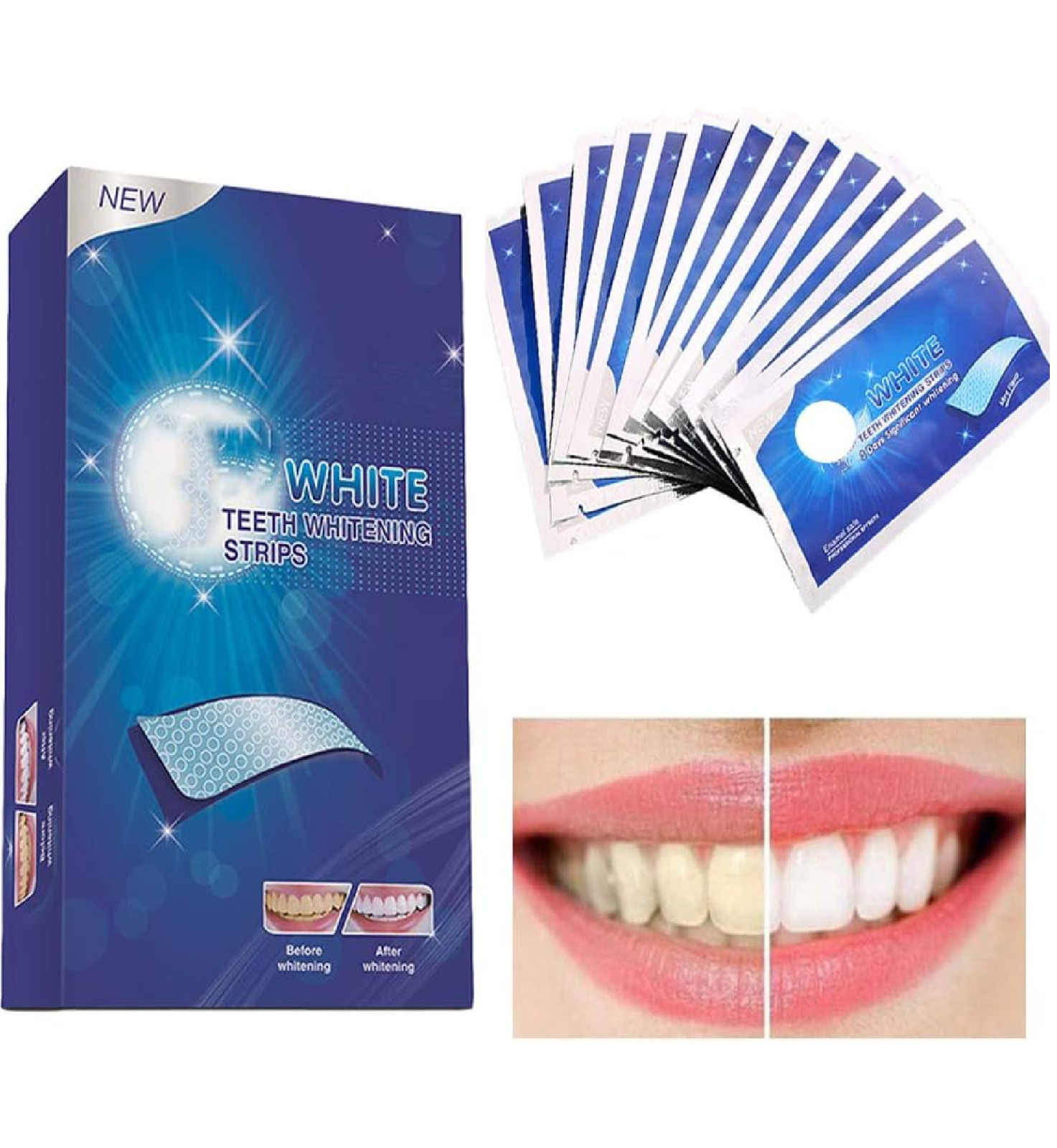 Teeth Whitening Stripes Whitening Kit Whitener Strap Kits for Tooth Oral Care No
