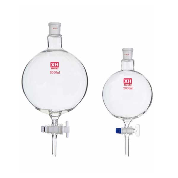 250ml-5000ml Spherical Separating Funnel Borosilicate Glass Lab Equipment ca