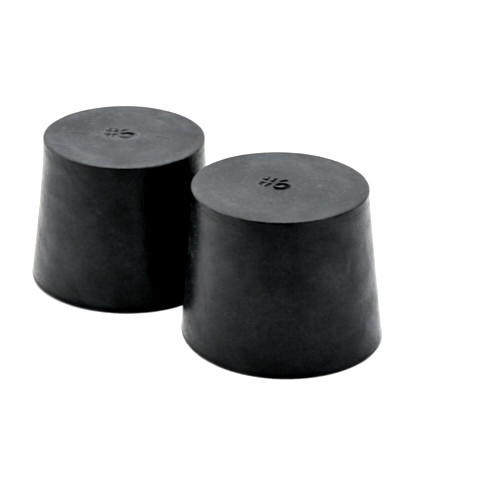 #6 Solid Rubber Stopper No Hole Lab Flask Bottle Tube Tapered Plug Seal Cap