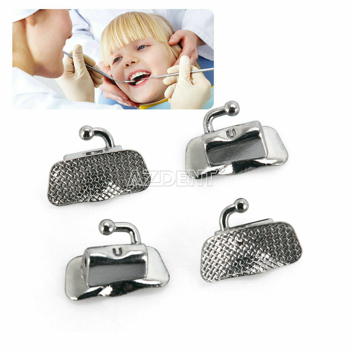 Dental Tubo Buccal de Ortodoncia 1st 2nd Molar MBT/Roth 022/018 Bondable AZDENT