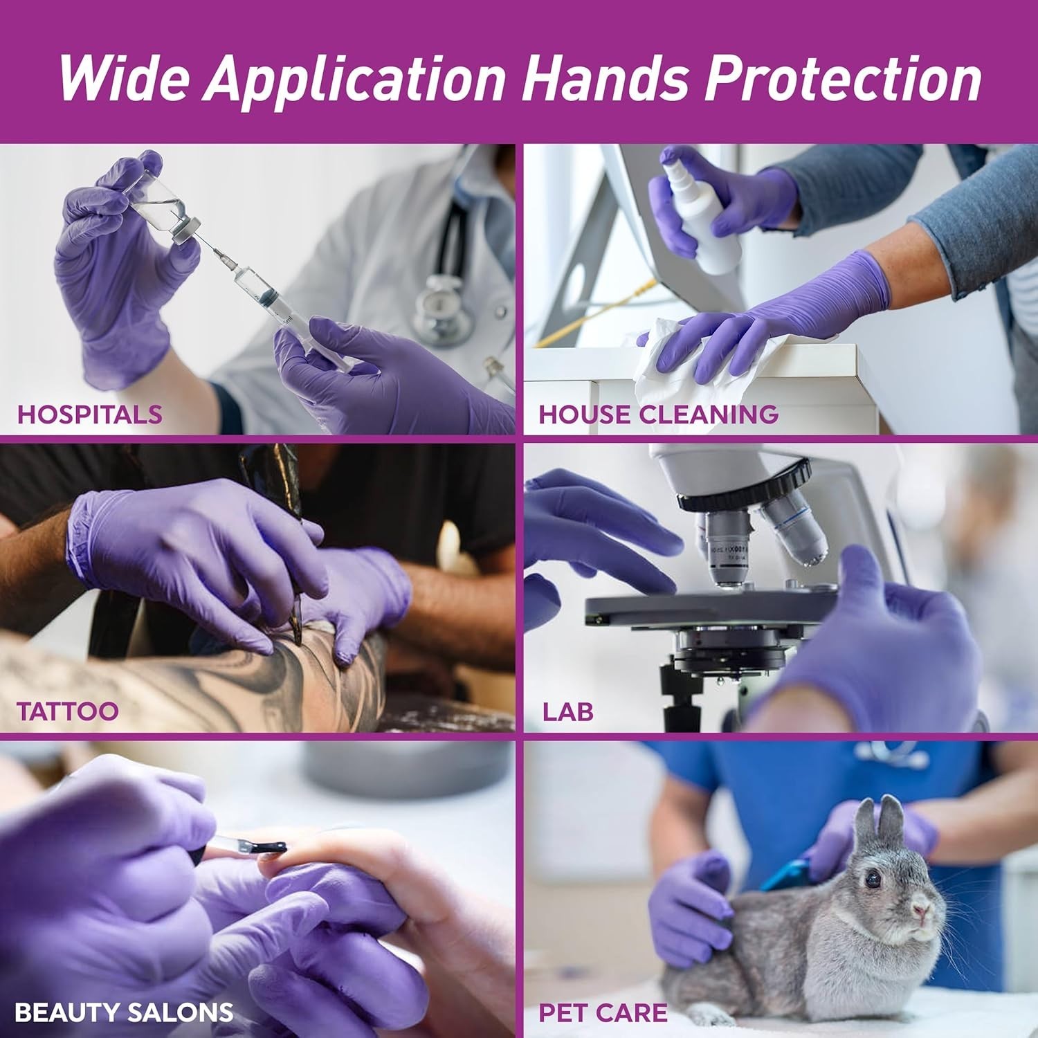 MedPride Nitrile Exam Gloves Medium Powder Free Iris Blue Box of 100 Disposable*