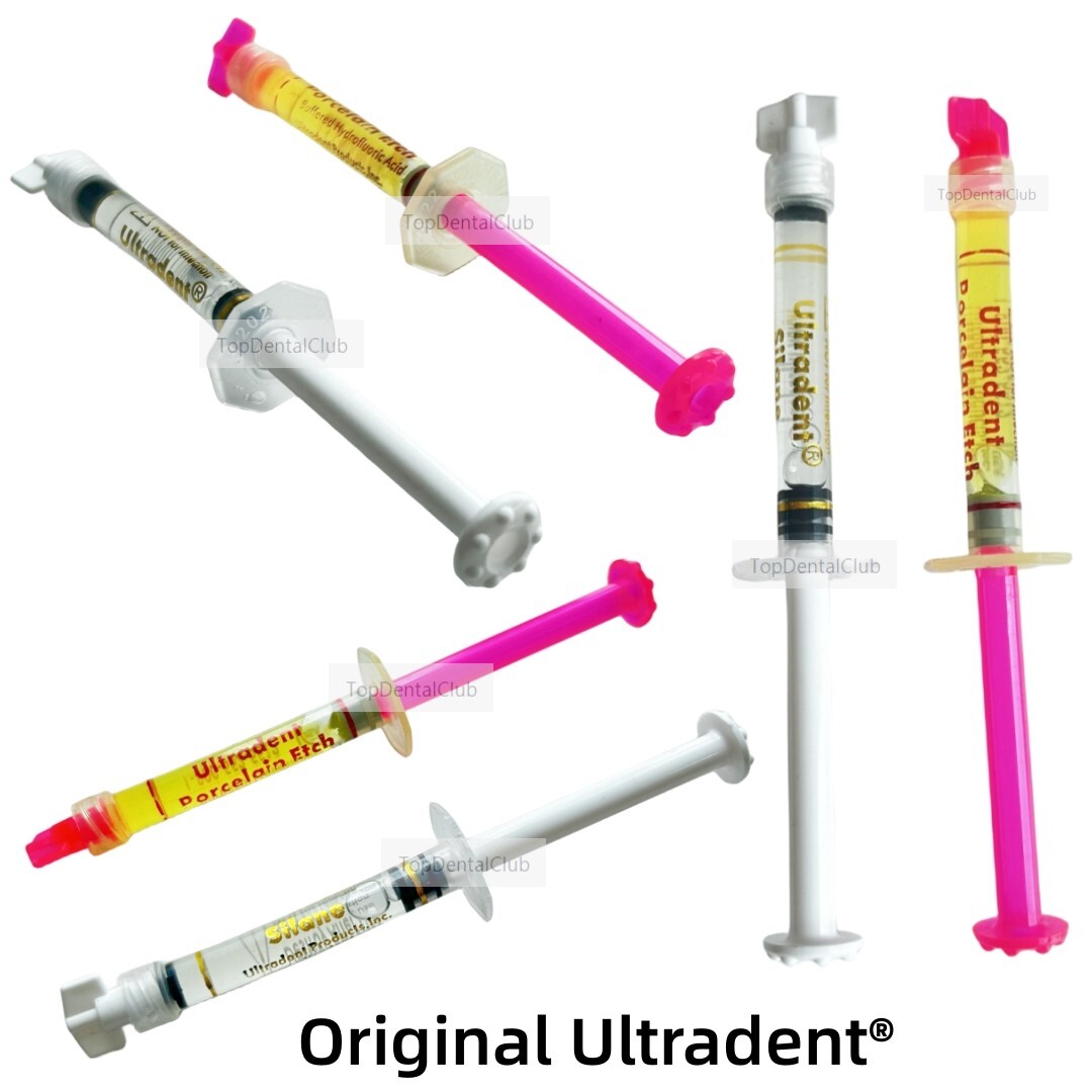 1Kit Dental Ultradent Porcelain Etch 9% Hydrofluoric Acid Silane Dental Bond