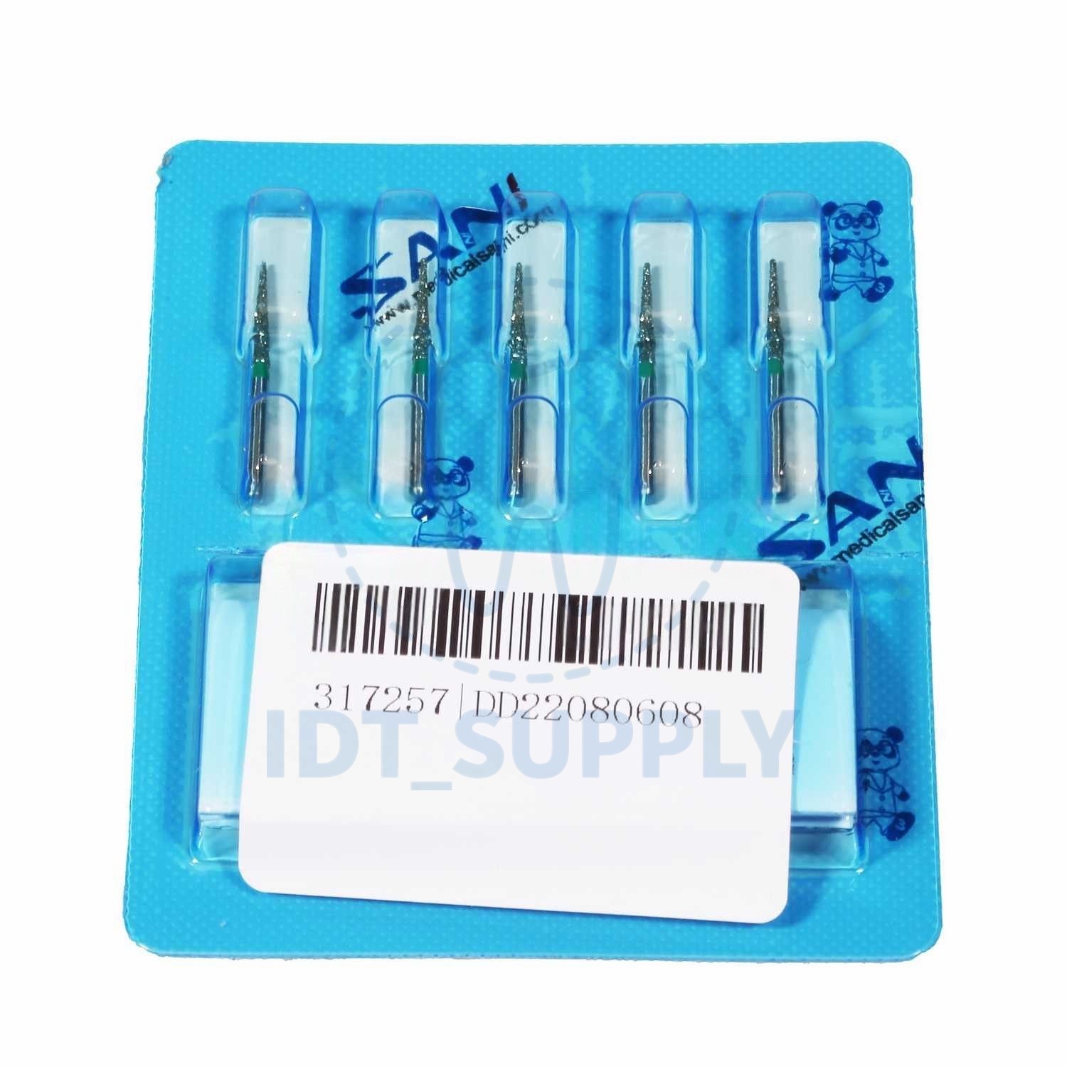 Sani Diamond Burs TC Series 5th Gen 5 Pcs High Speed Dental Handpiece Conical