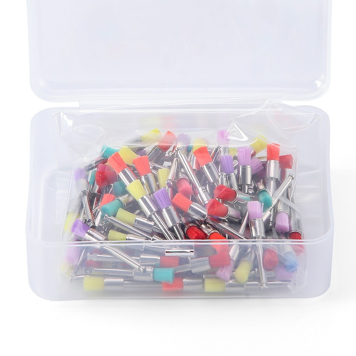 100 Brush Prophy Polisher Brush Latch Flat Type (RA) Nylon Bowl Polishing Dental