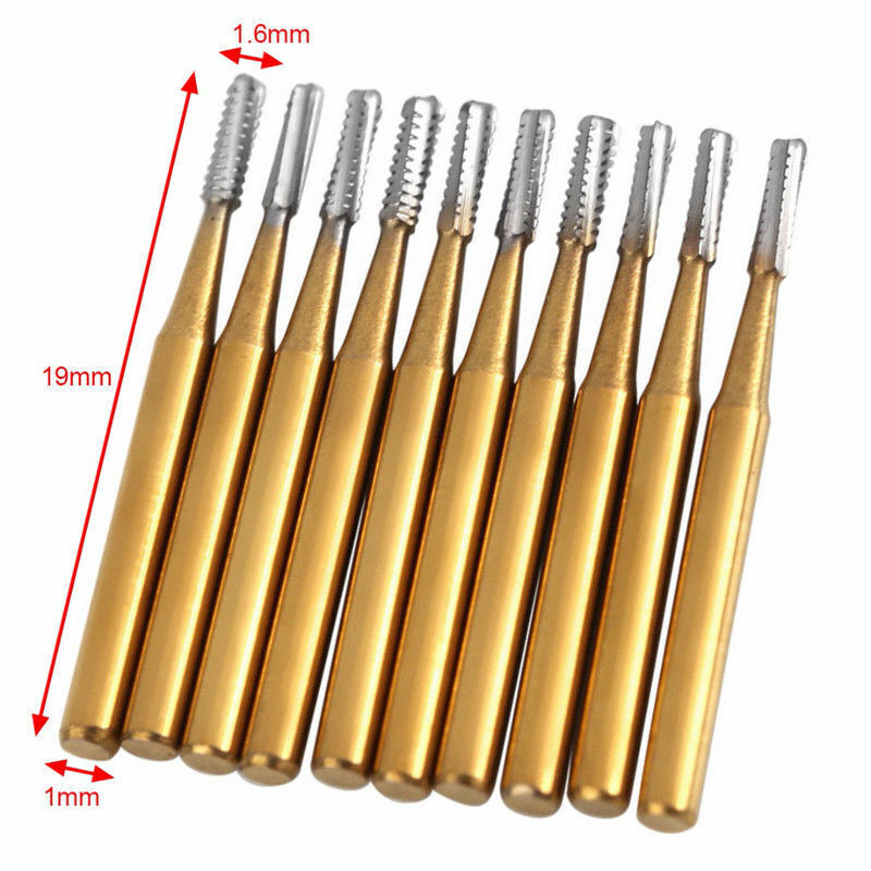 10-100*Dental Tungsten Steel Carbide Crown Cutting Bur For High Speed FG-1957 SA