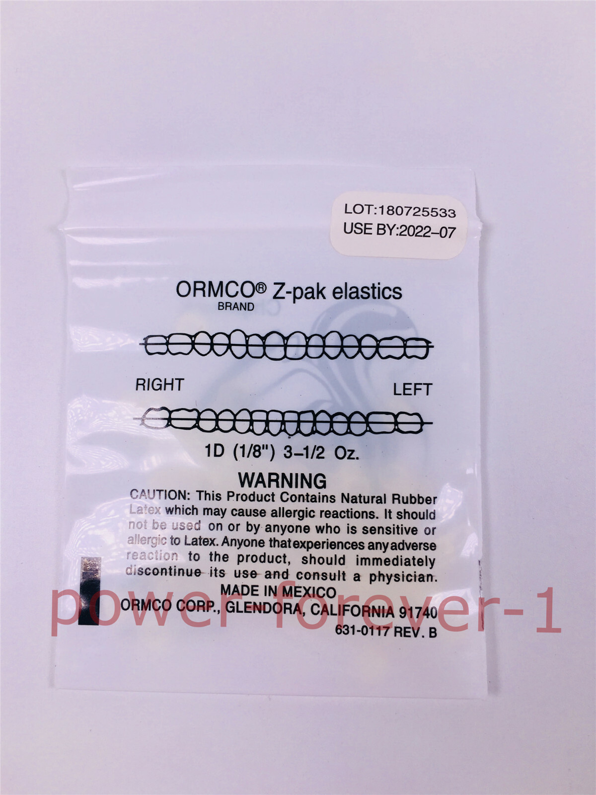 1000Pcs ORMCO Zoo Pack Dental Orthodontic Elastics 3.5OZ 1/8″ Chipmunk Bands