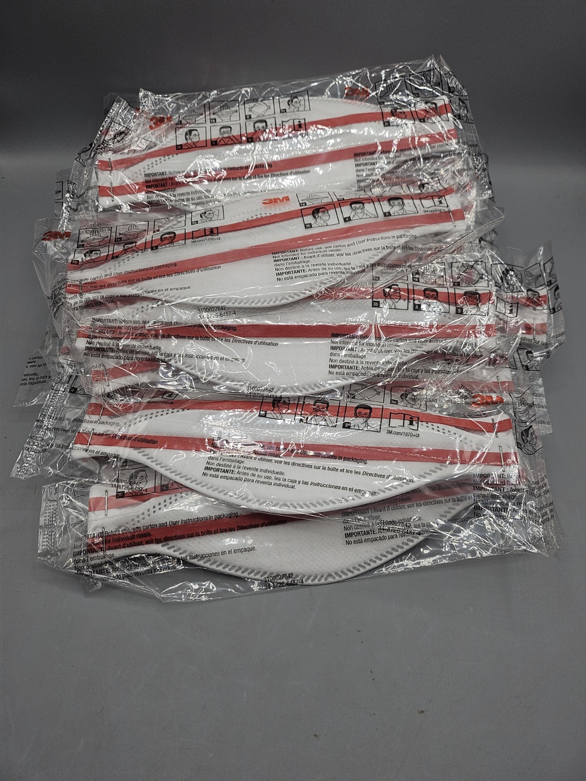 New 25x 3M Aura 1870+ Face Mask NIOSH Approved N95 Particulate Respirator Masks
