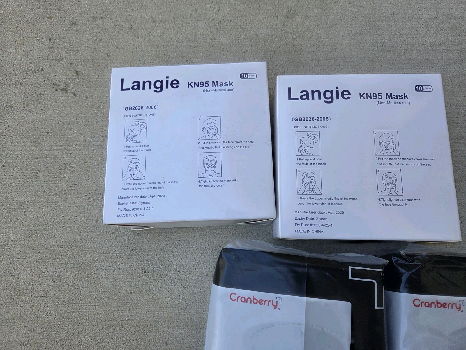 30 Langie KN95 Mask. 3 Boxes.