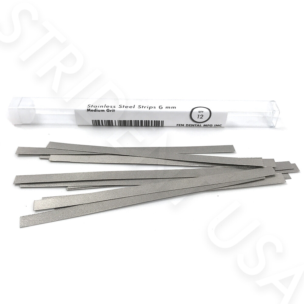 Stainless Steel Metal Dental Polishing Strips -Medium Grit – Multiple Sizes