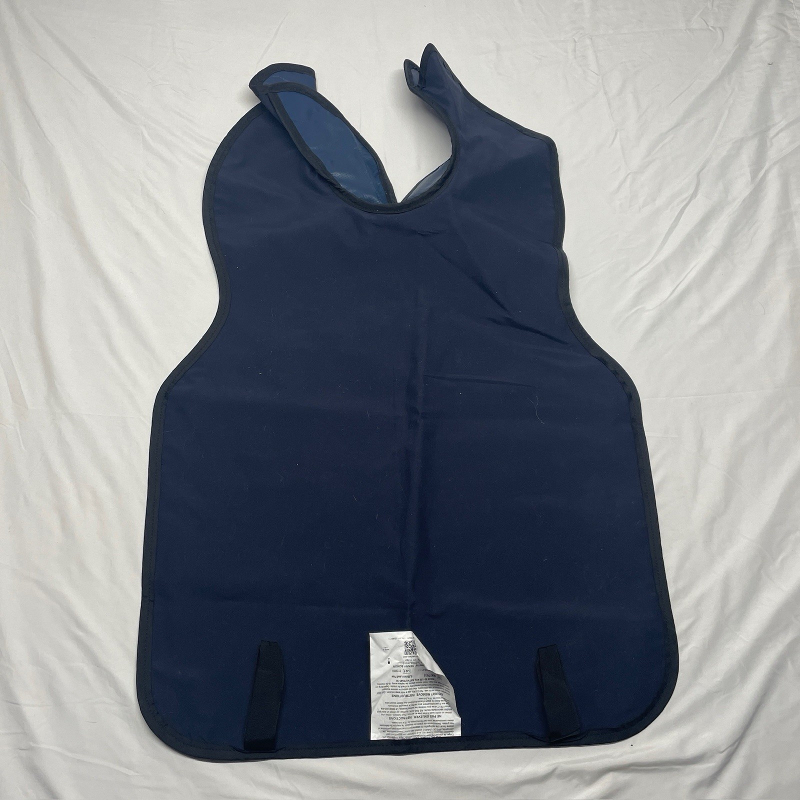 Henry Schein ADULT Navy Blue Lead-Lined Apron with Collar