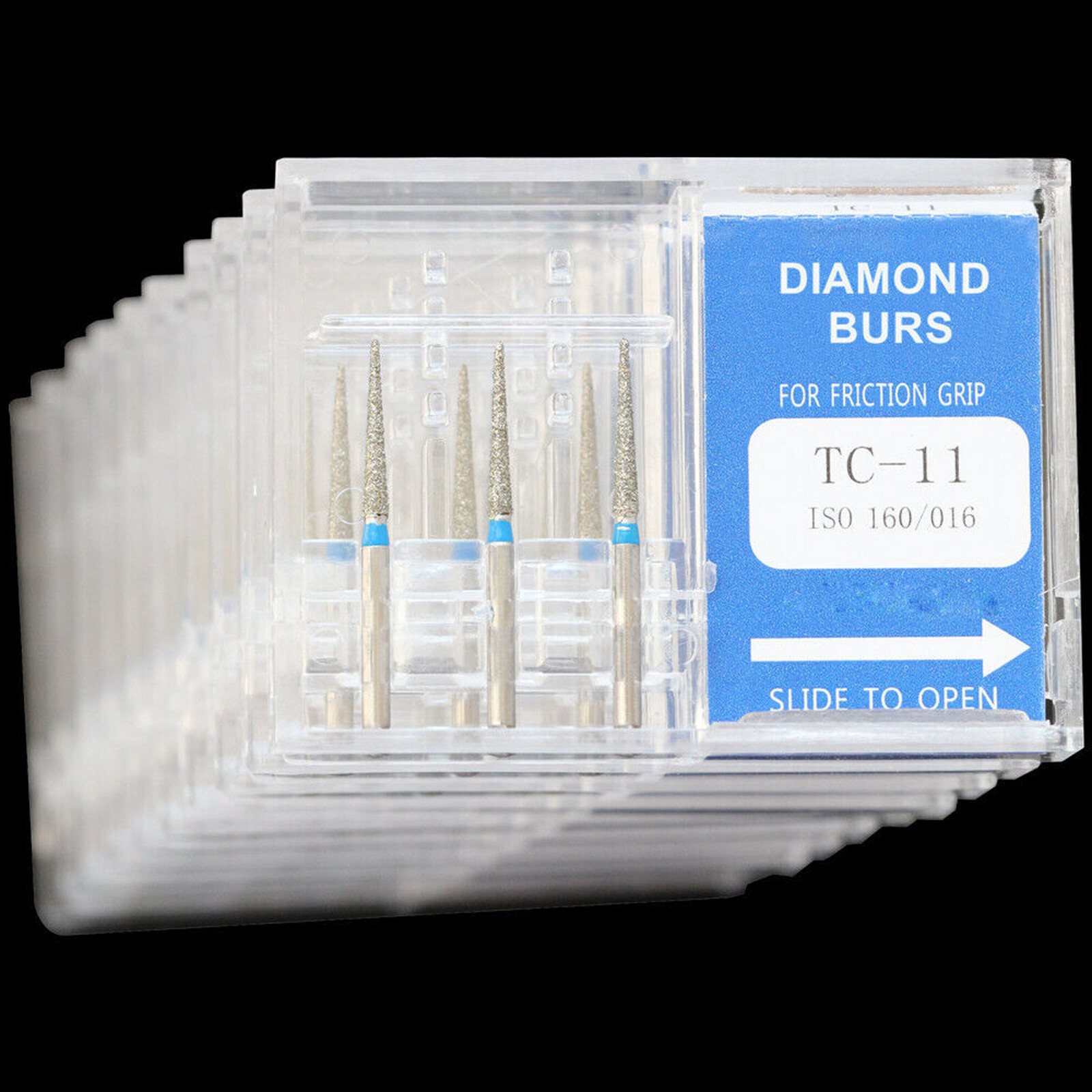 10 Packs DIA-BURS Dental High Speed Handpiece Diamond Burs Drill all Types