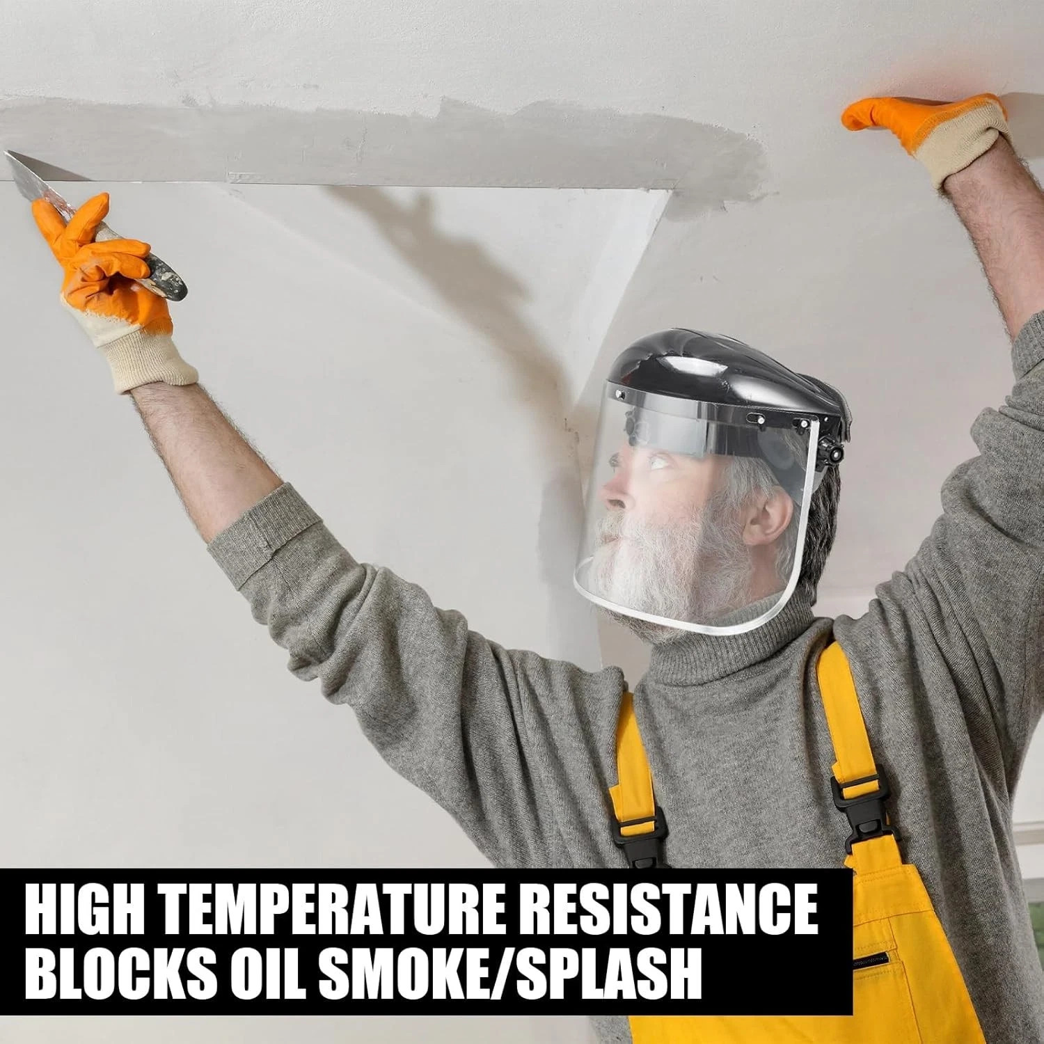 3 Pack Safety Face Mask Shield for Grinding Clear Polyethylene Terephthalate