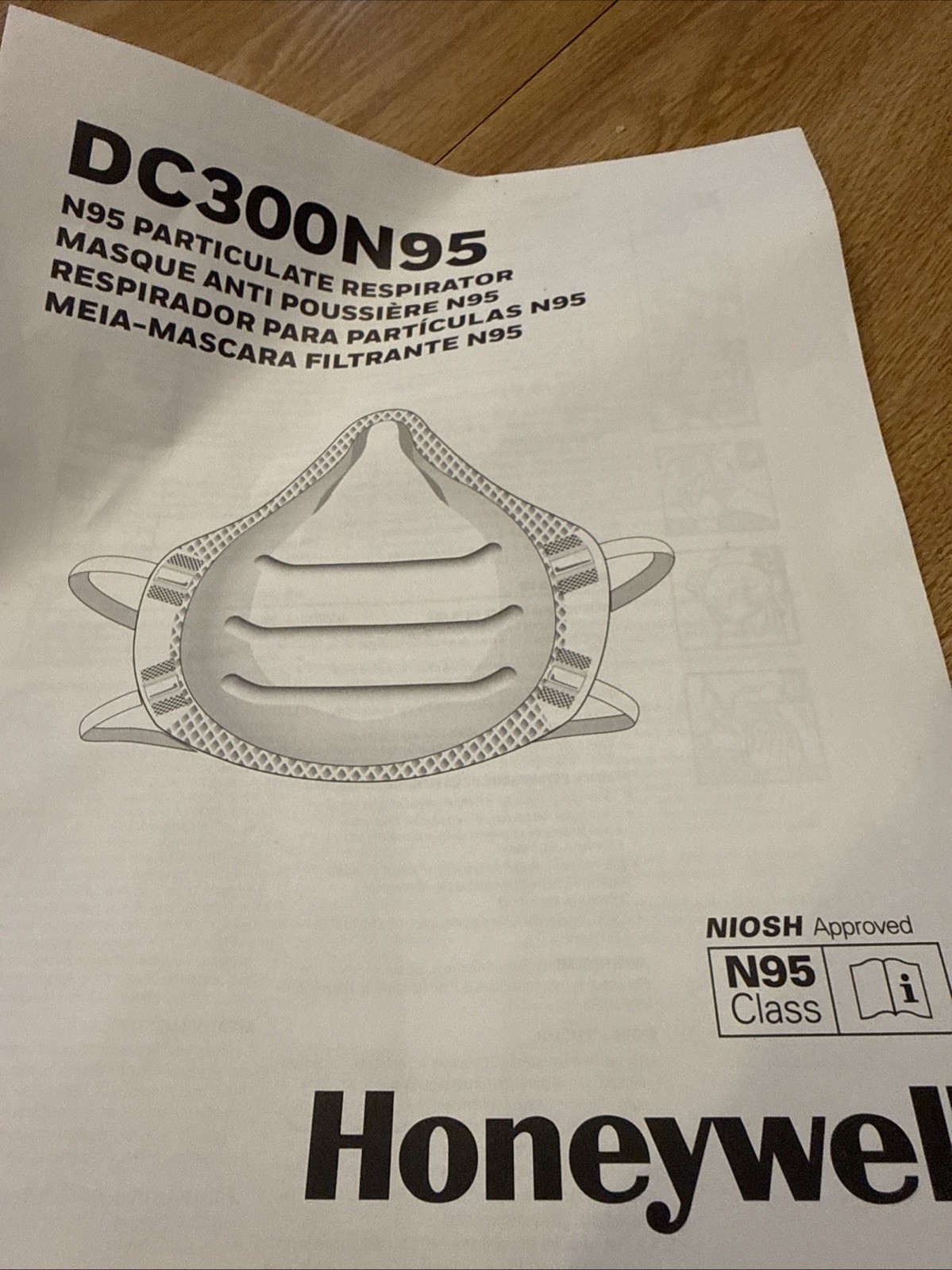 20 Pack Honeywell DC300N95 Respirator Particulate Masks N95 NIOSH Approved