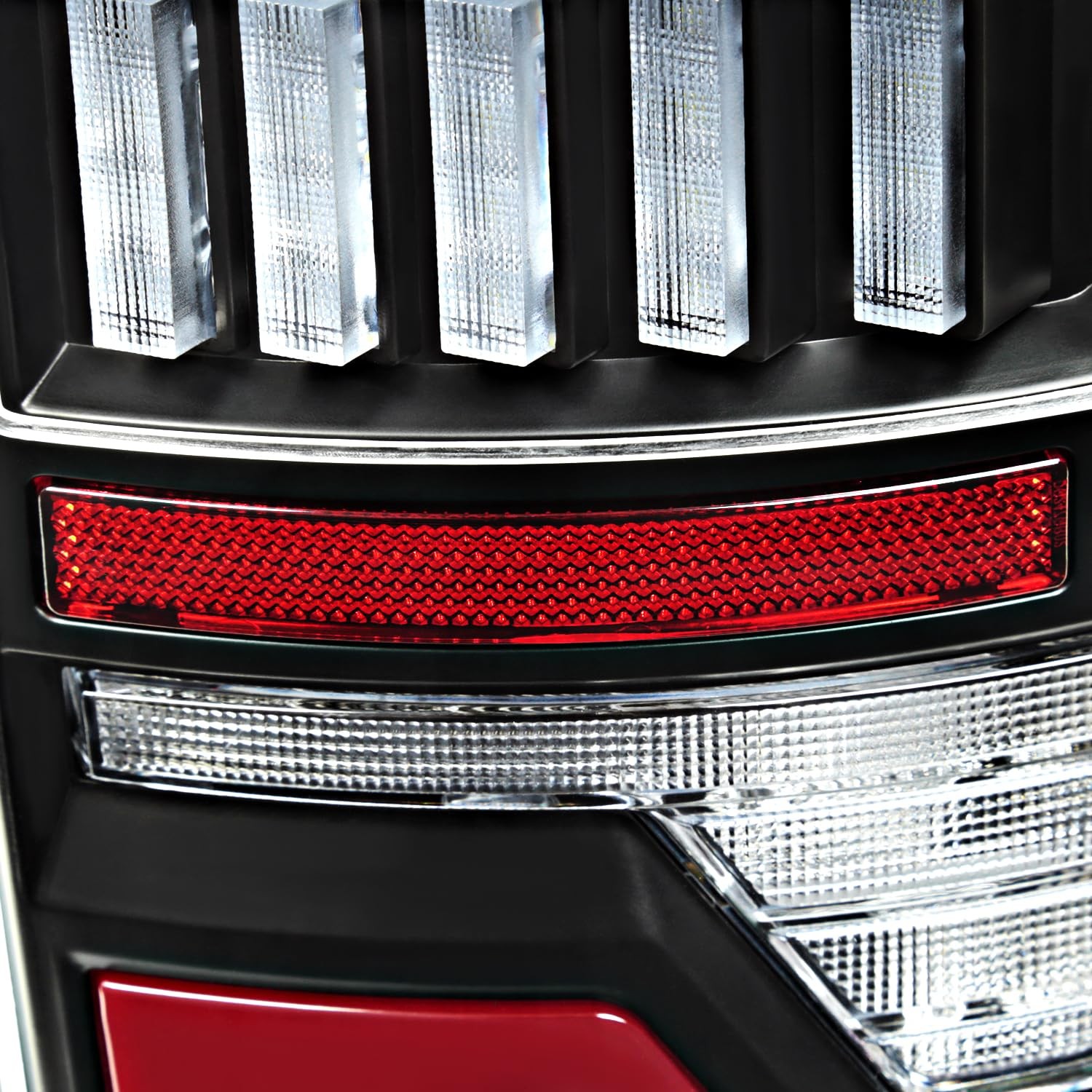 Black Tail Lights w/Red LED 2007-2008 Dodge Ram 1500 2500 3500 Left Right Pair
