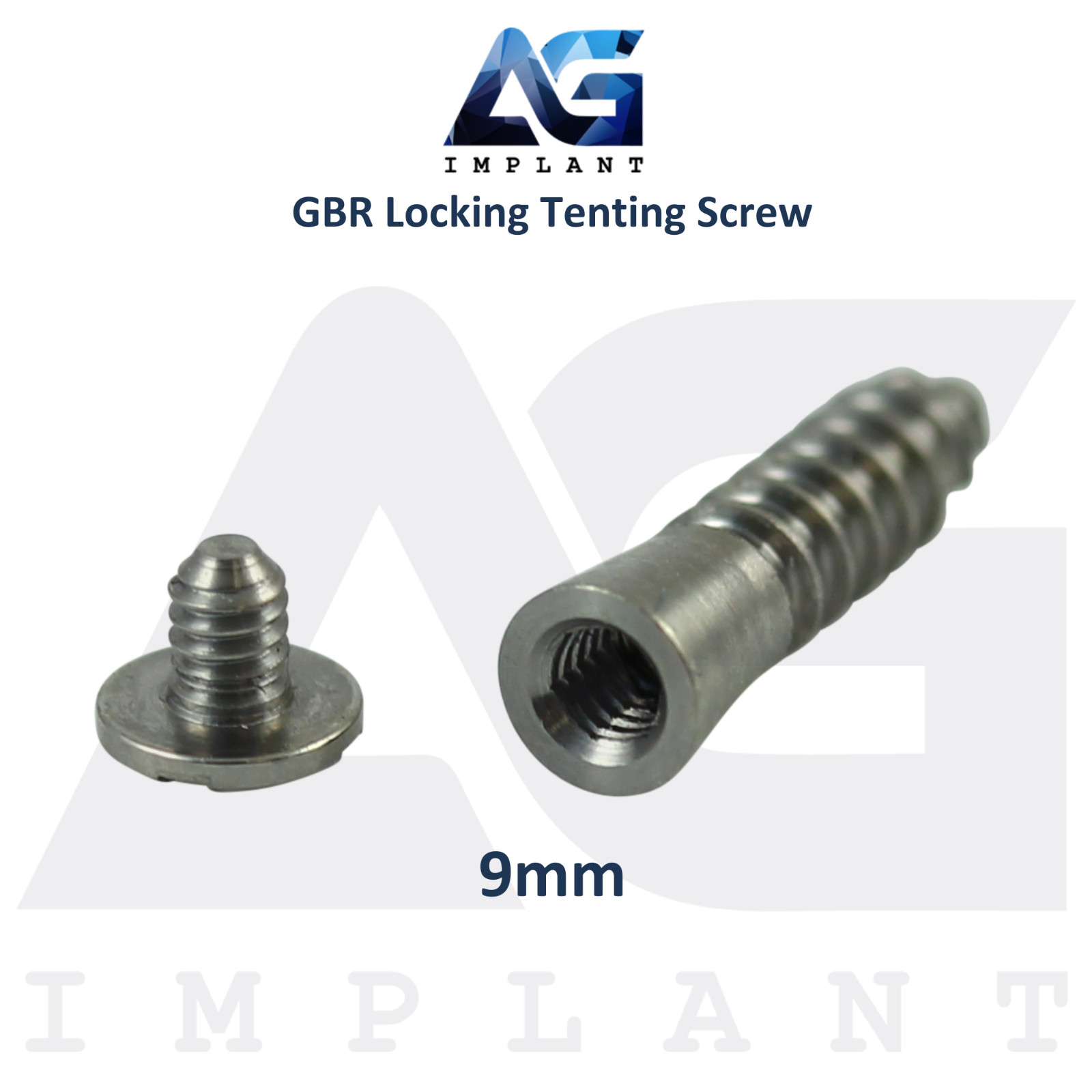 10 Dental Locking Tenting Screw Ø2.5mm GBR Membrane Titanium Fixation Sterile