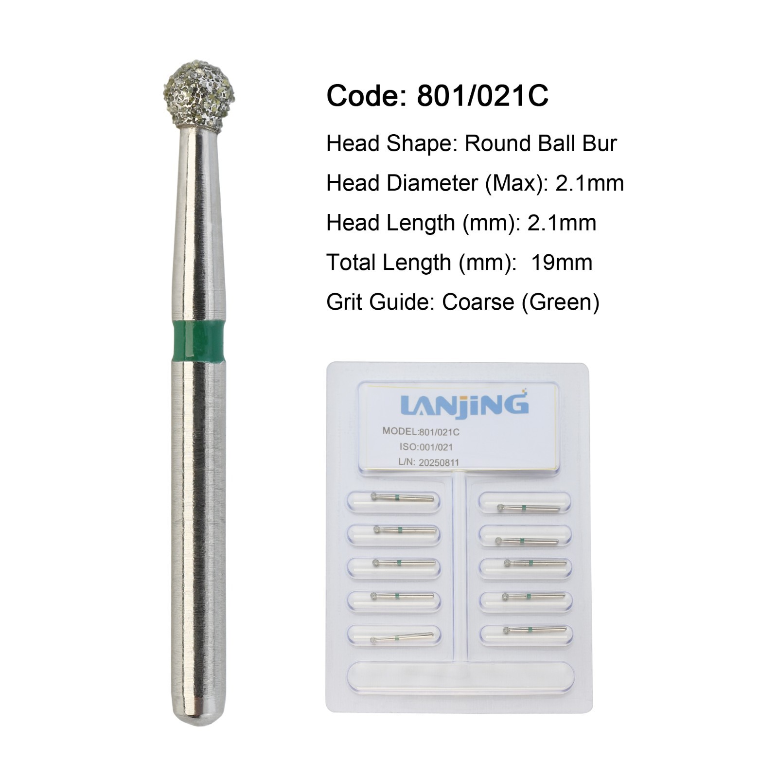 WAVE Dental Carbide Burs Diamond Bur Round FG 2 4 5 6 8 Friction Grip High Speed
