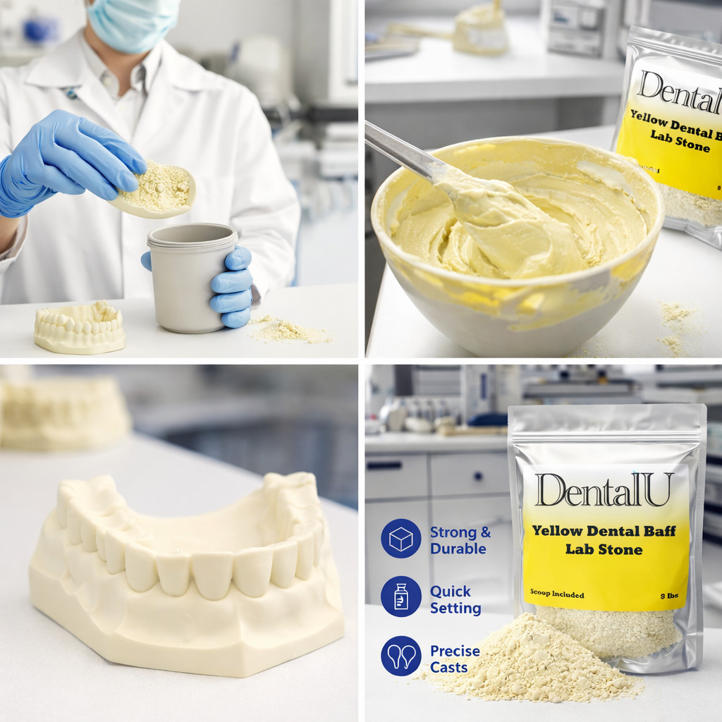 1 – 5 LBS Dental Yellow Buff Stone Dental Labs – All Purpose Compound – Scoop