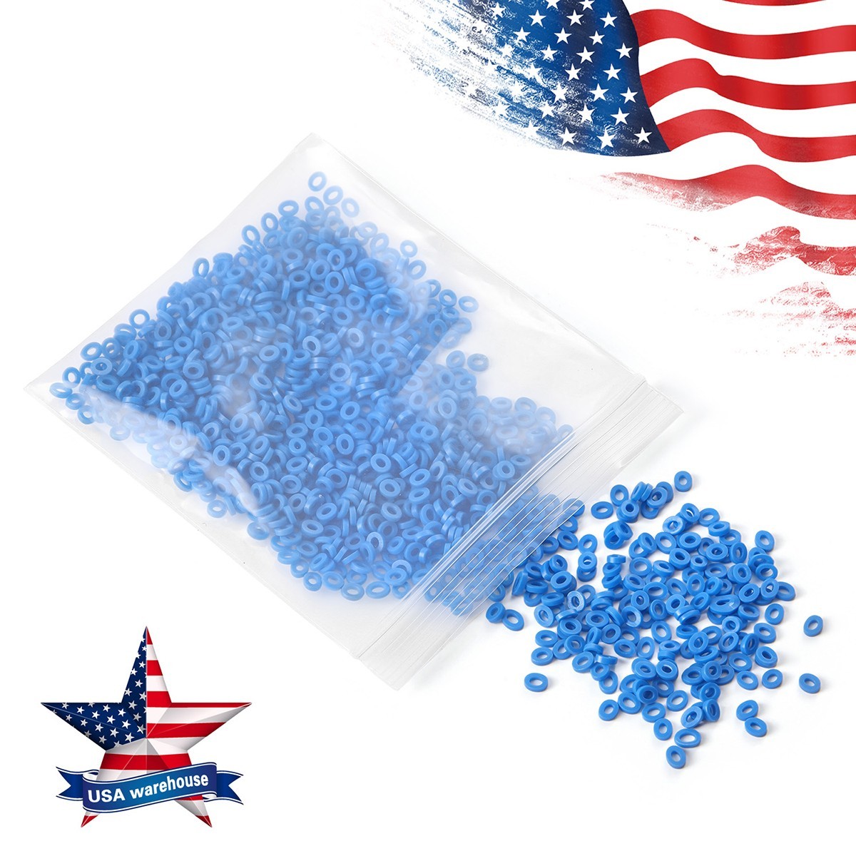 1000Pcs/Pack Dental Orthodontic Separator Blue Tie Elastic Band Force Continuous