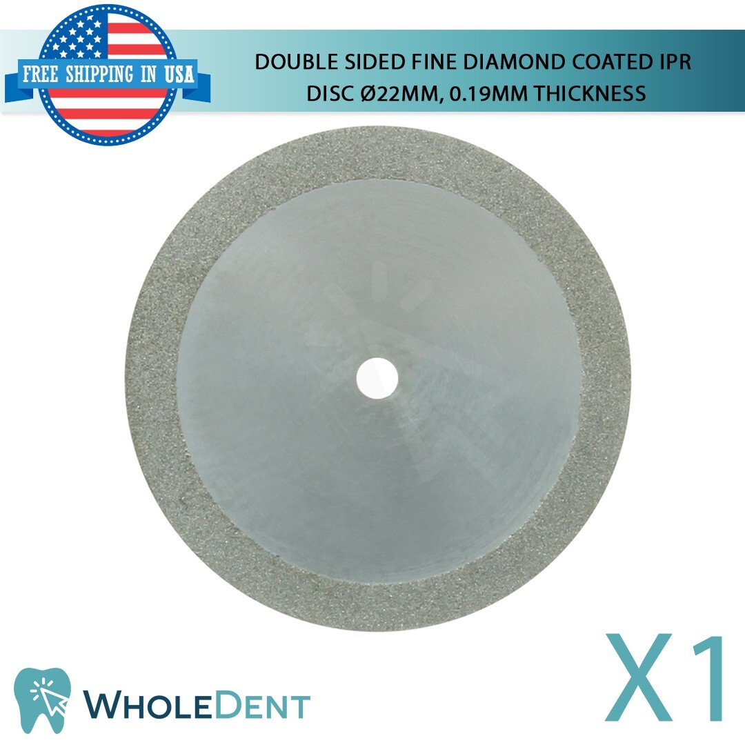Ortho Dental Fine Double Sided Diamond Coated Disc IPR Separator Ø22mm, 0.19