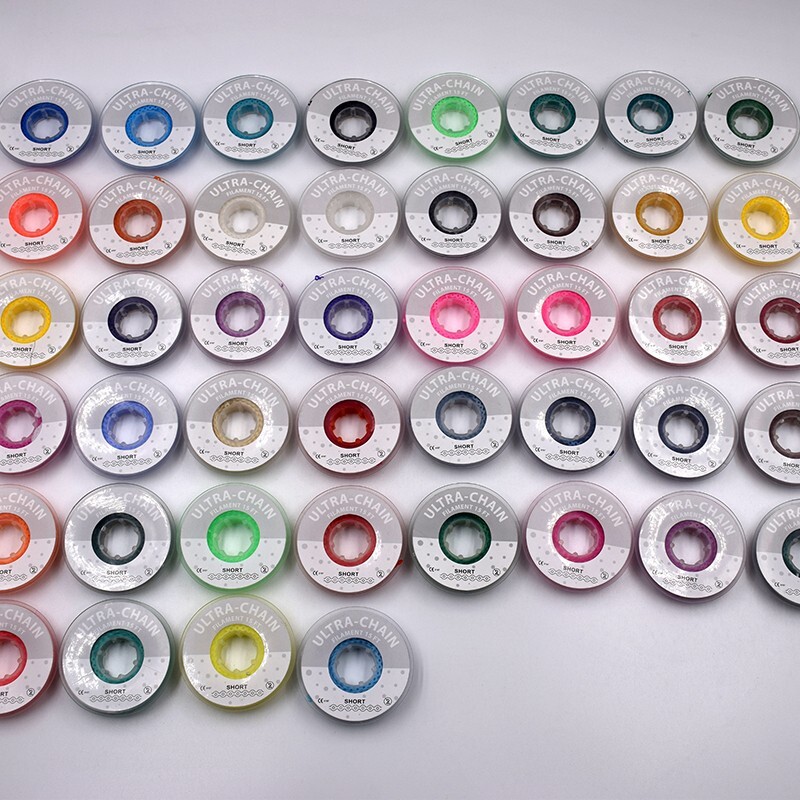 1 Pc Orthodontic Dental Chain Rubber Braces Bands Long/Short/Continuous 44Colors