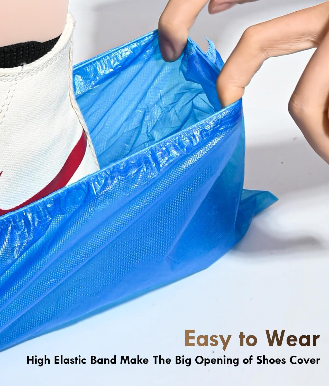 100 Pack Disposable Shoe Covers Non Slip Waterproof Booties for Indoor Home Use