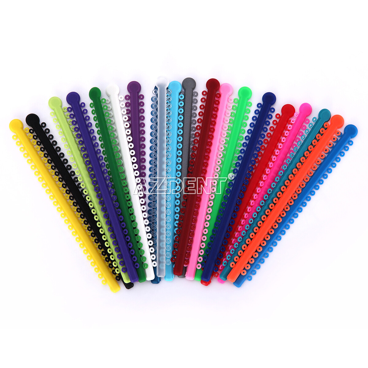 1000pcs Dental Orthodontic Elastic Ligature Ties Bands for Brackets 23 Colors