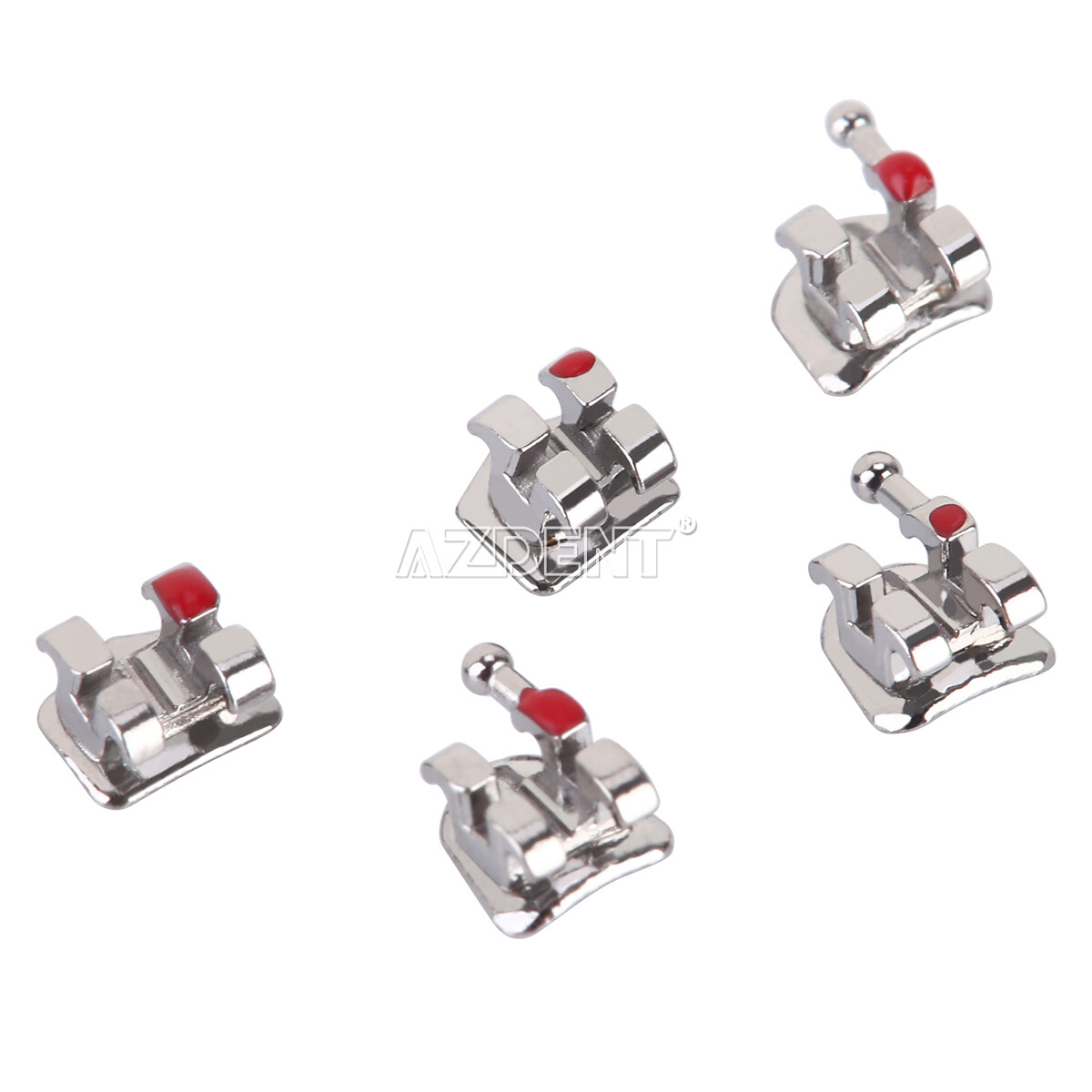 AZDENT Dental Ortho Brackets Mini Roth Slot.022/018 Hooks 3-4-5 Metal Braces