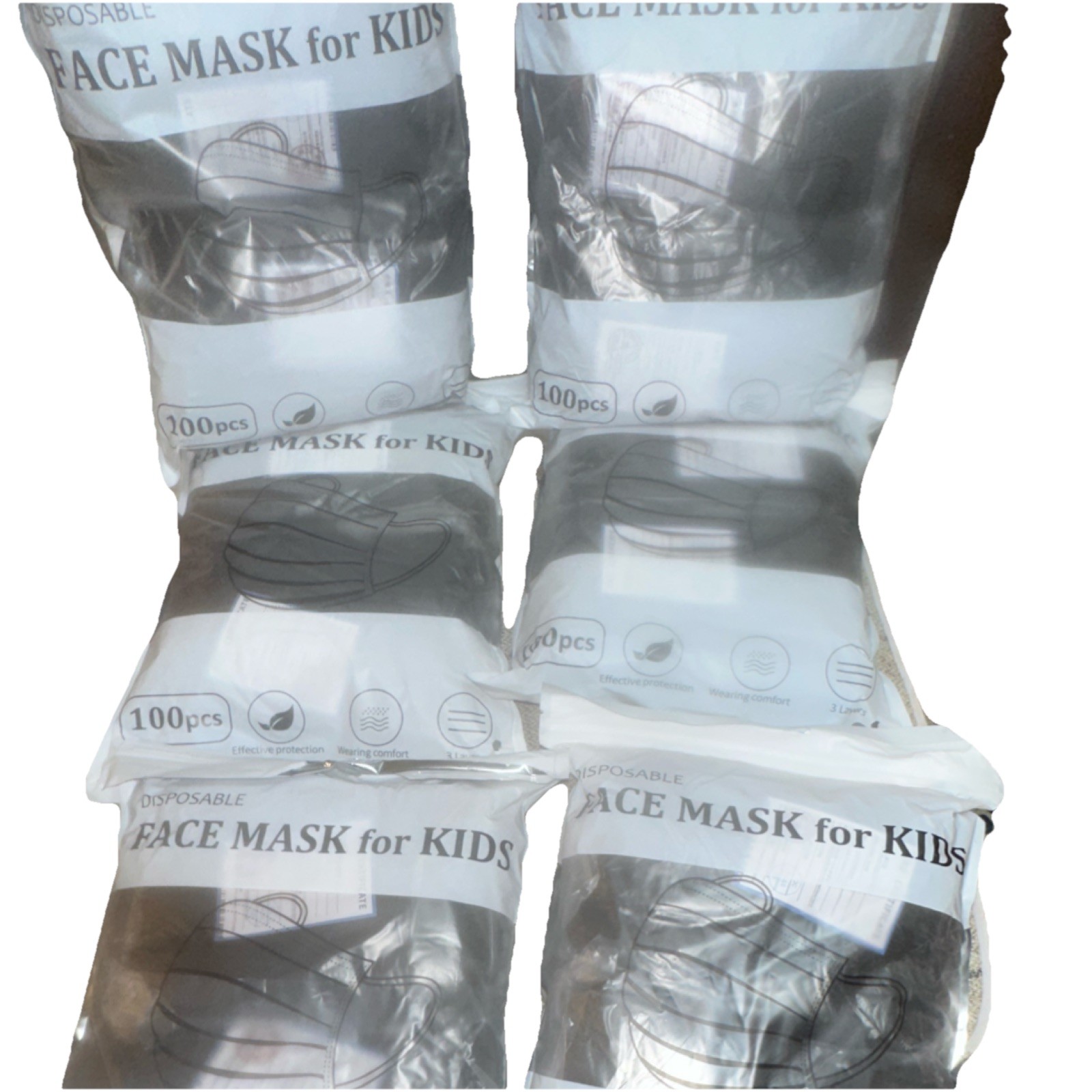 Disposable Face Mask for Kids 600pc Protective Bulk Pack Family Medical Use