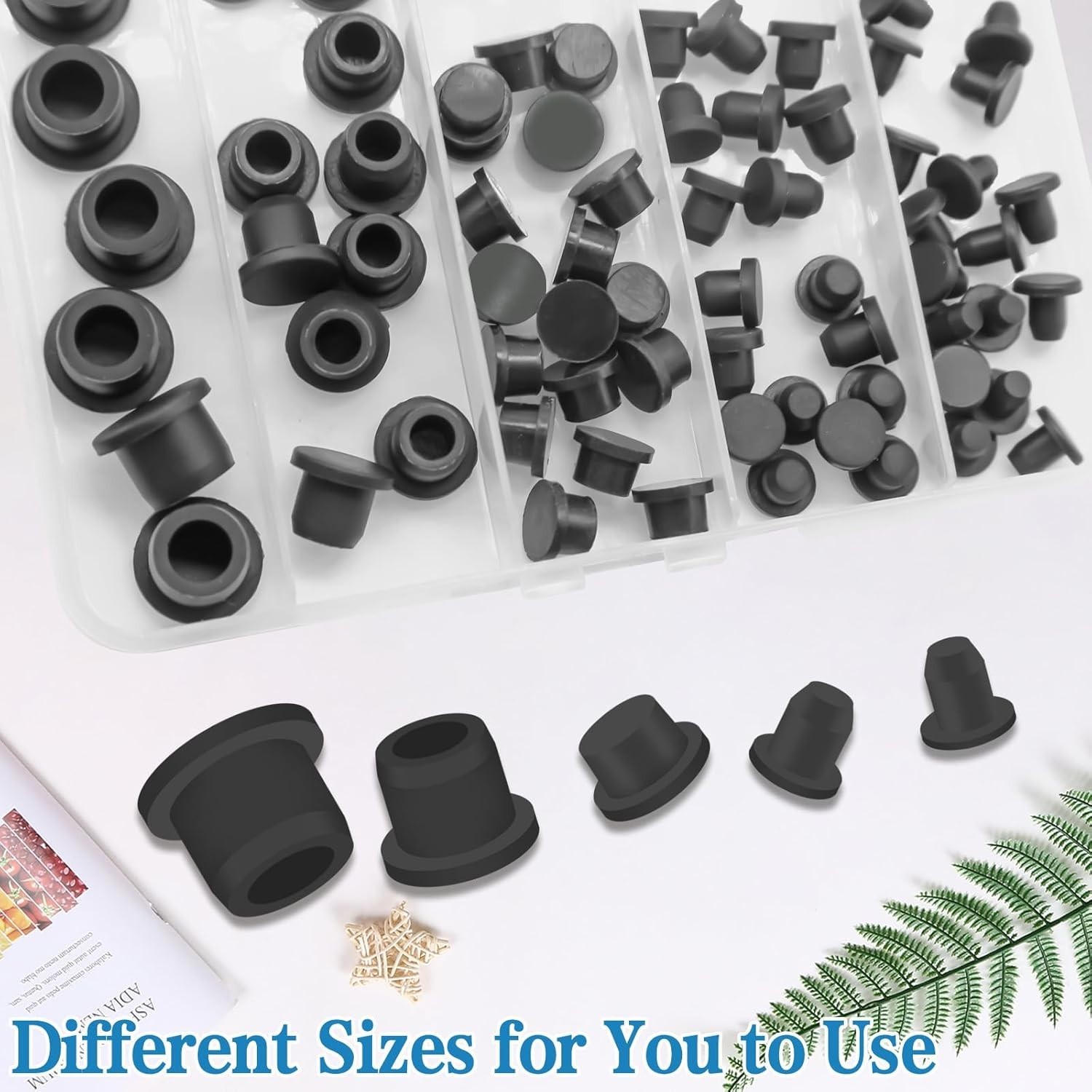 Assorted 76 Pcs High-Elastic Rubber Stoppers – Perfect for Home & Automotive